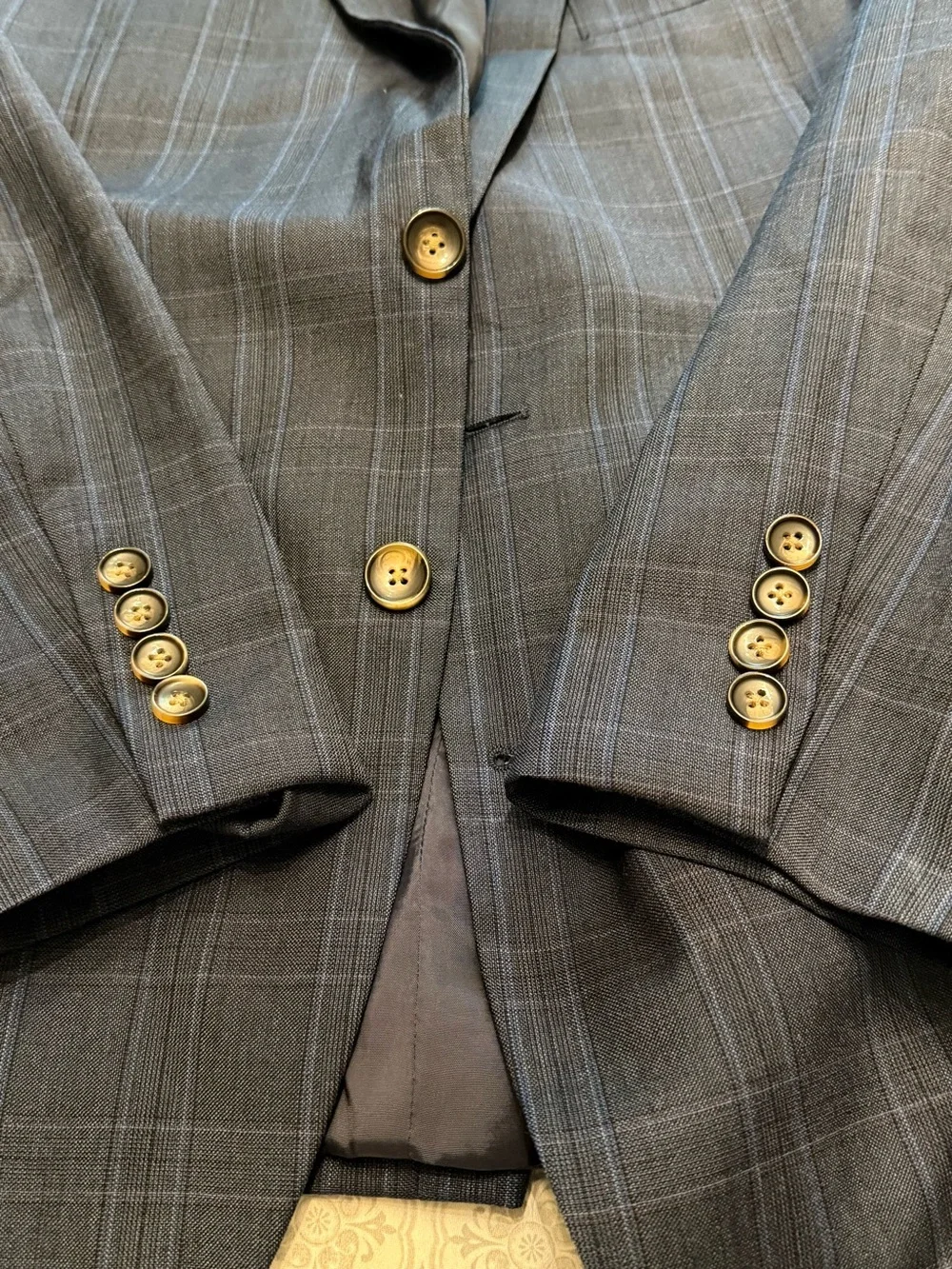 J.CREW Thompson men’s plaid Wool suit jacket Size 44R